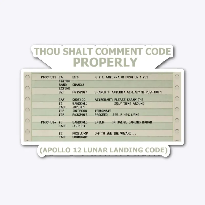 Thou Shalt Comment Code Properly